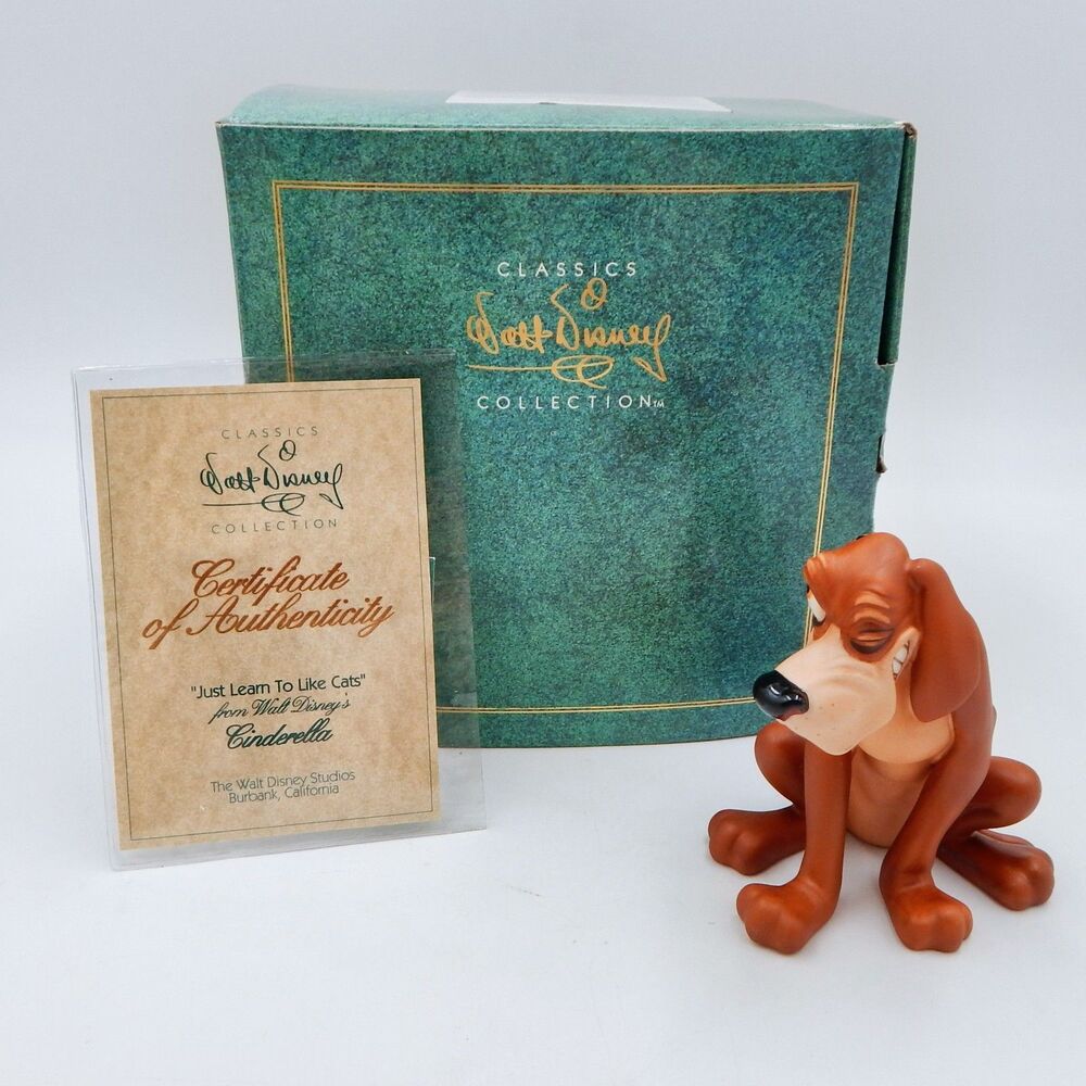 Walt Disney CC Bruno Figurine “Just Learn To Like Cats” Cinderella Dog